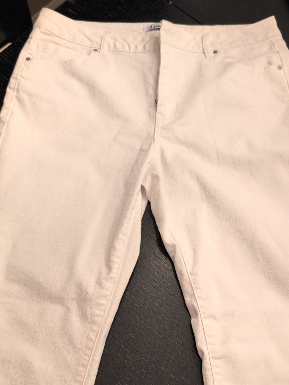 d. jeans Slim Straight White Wome's Jeans
